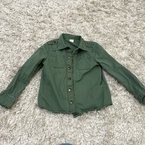 Girls Crazy 8 Army Green Jacket - Size 5 Small